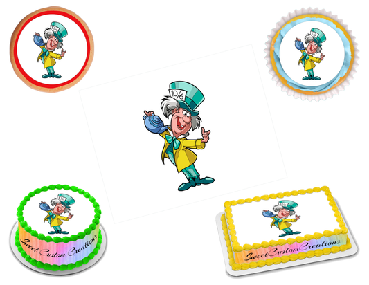 Mad Hatter Edible Image Frosting Sheet #2 (70+ sizes)