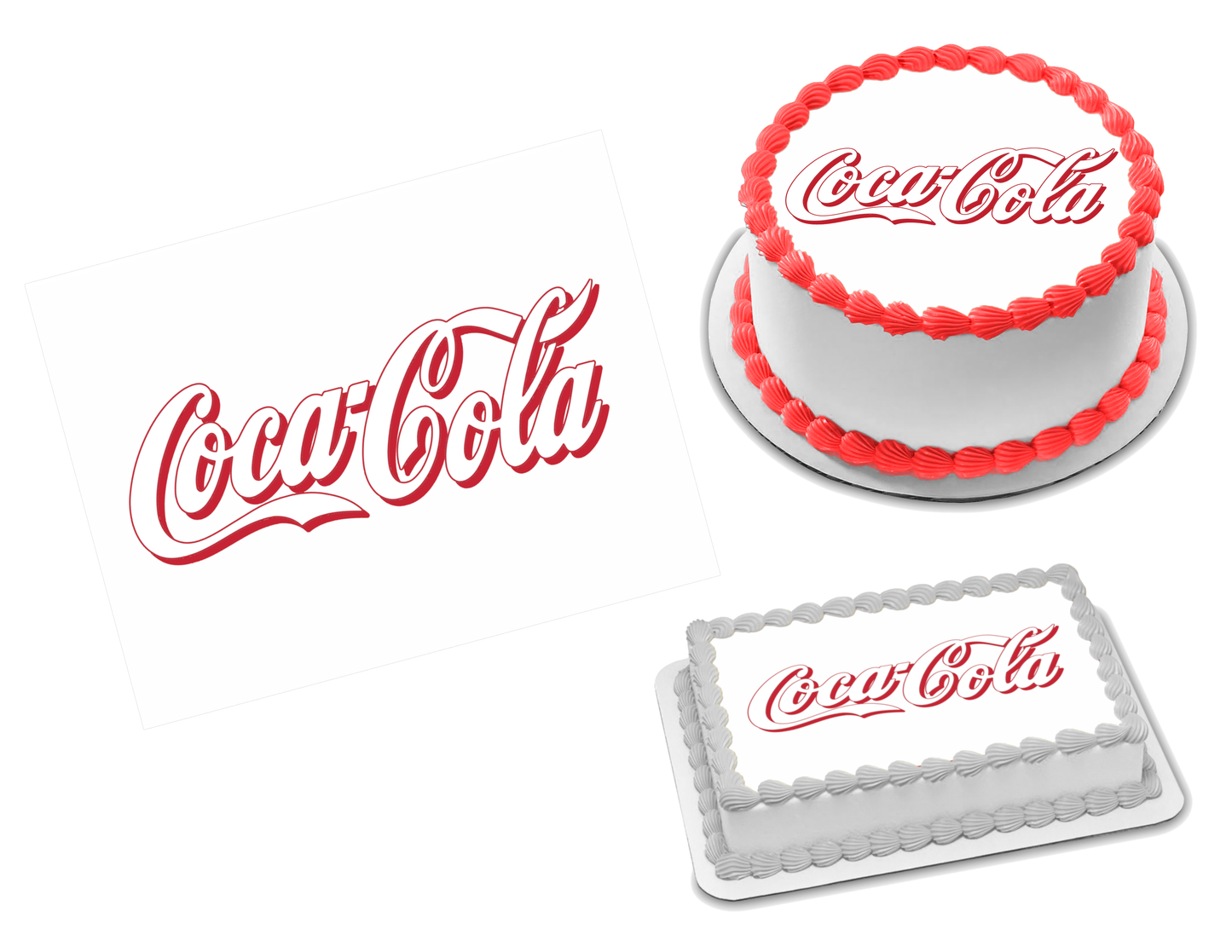 Coca Cola Edible Image Frosting Sheet #3 Topper (70+ sizes