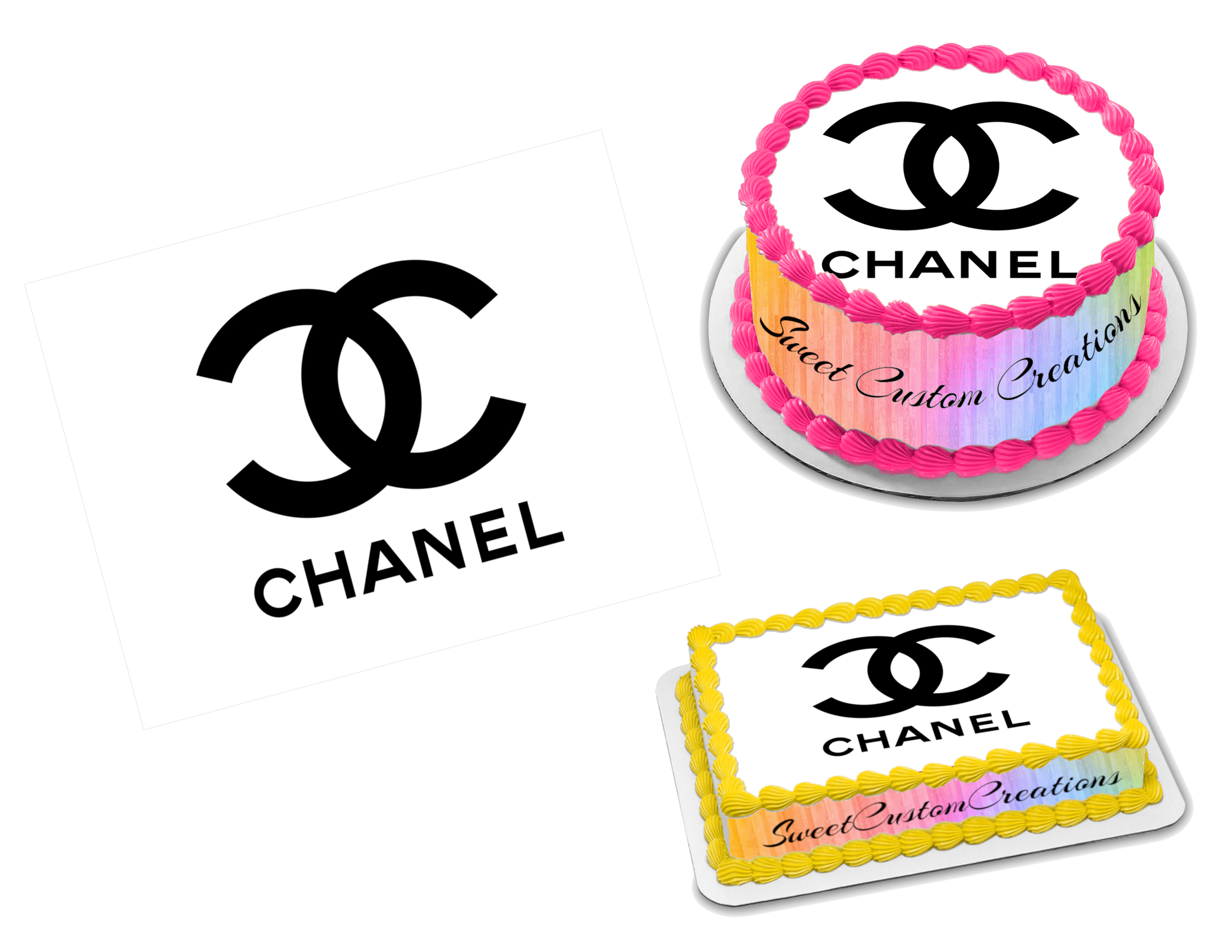 Chanel Edible Image Frosting Sheet #3 Topper (70+ sizes)