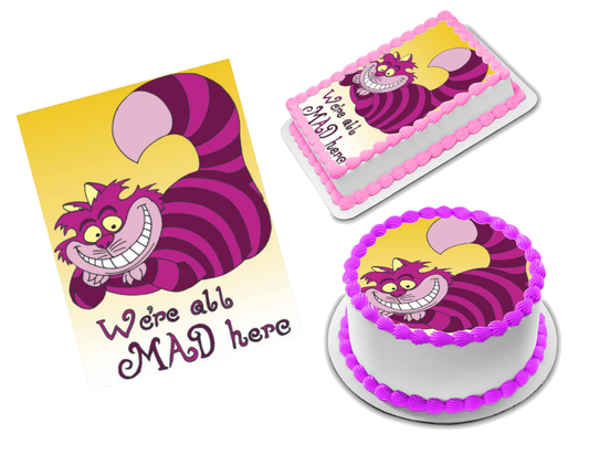 Cheshire Cat Edible Image  Frosting Sheet #32 Topper (70+ sizes)