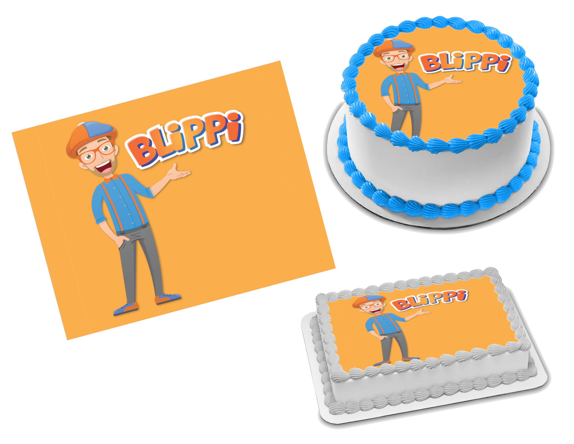 Blippi Edible Image Frosting Sheet #4 Topper (80+ sizes) – Sweet Custom Creations blippi-edible-image-frosting-sheet-4-topper-80-sizes-sweet-custom-creations