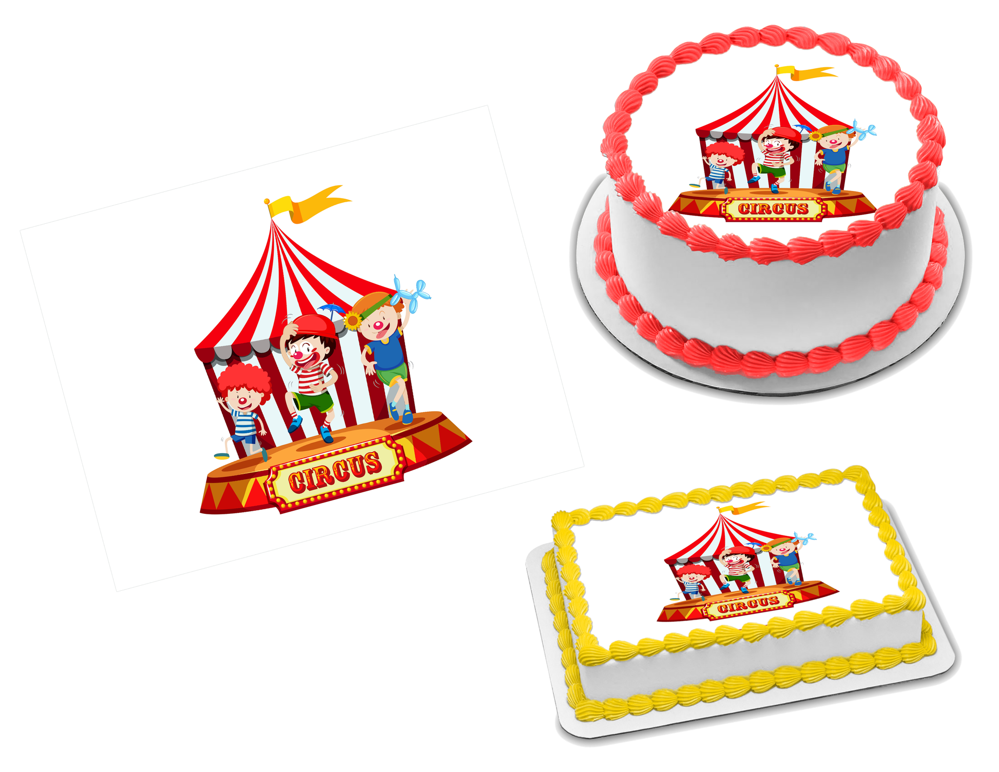 Fortnite Edible Wafer Circle 7.5 Cake Topper Birthday Image Decoration #1