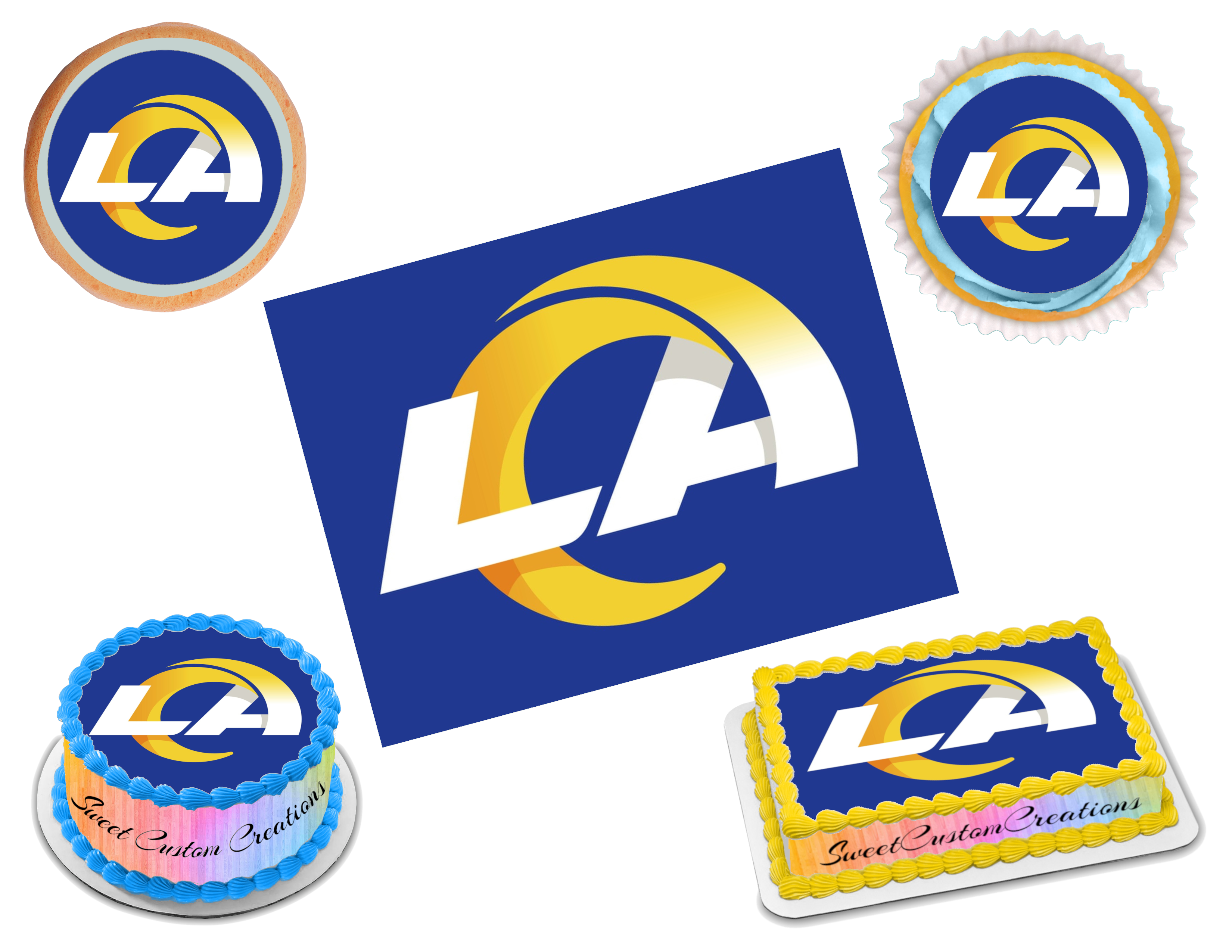 Los Angeles Rams Edible Image Frosting Sheet #4 (80+ sizes) – Sweet ...