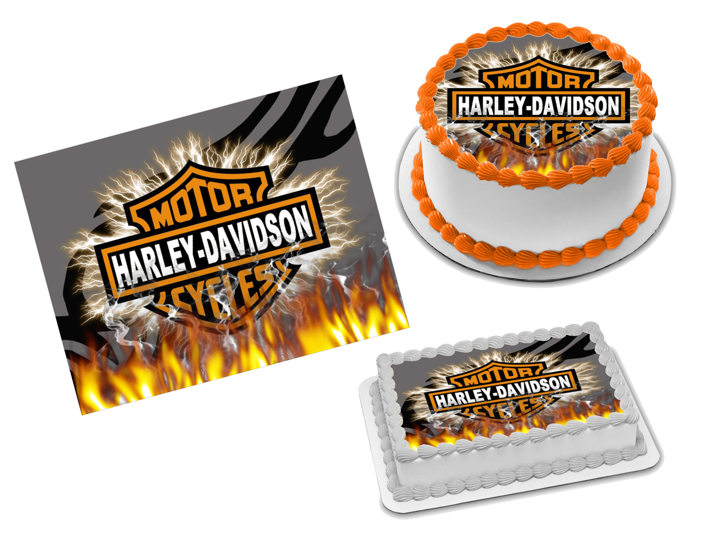 Harley Davidson Edible Image Frosting Sheet #5 (70+ sizes) – Sweet ...