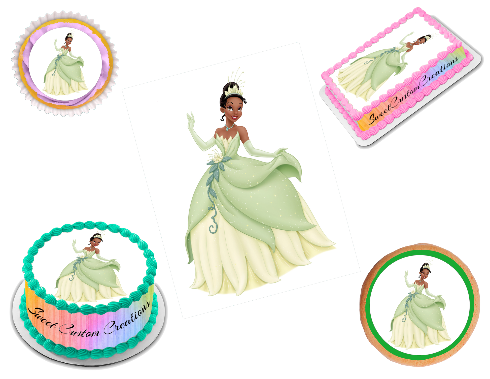 Princess Tiana Edible Image Frosting Sheet #56 (80+ sizes) – Sweet
