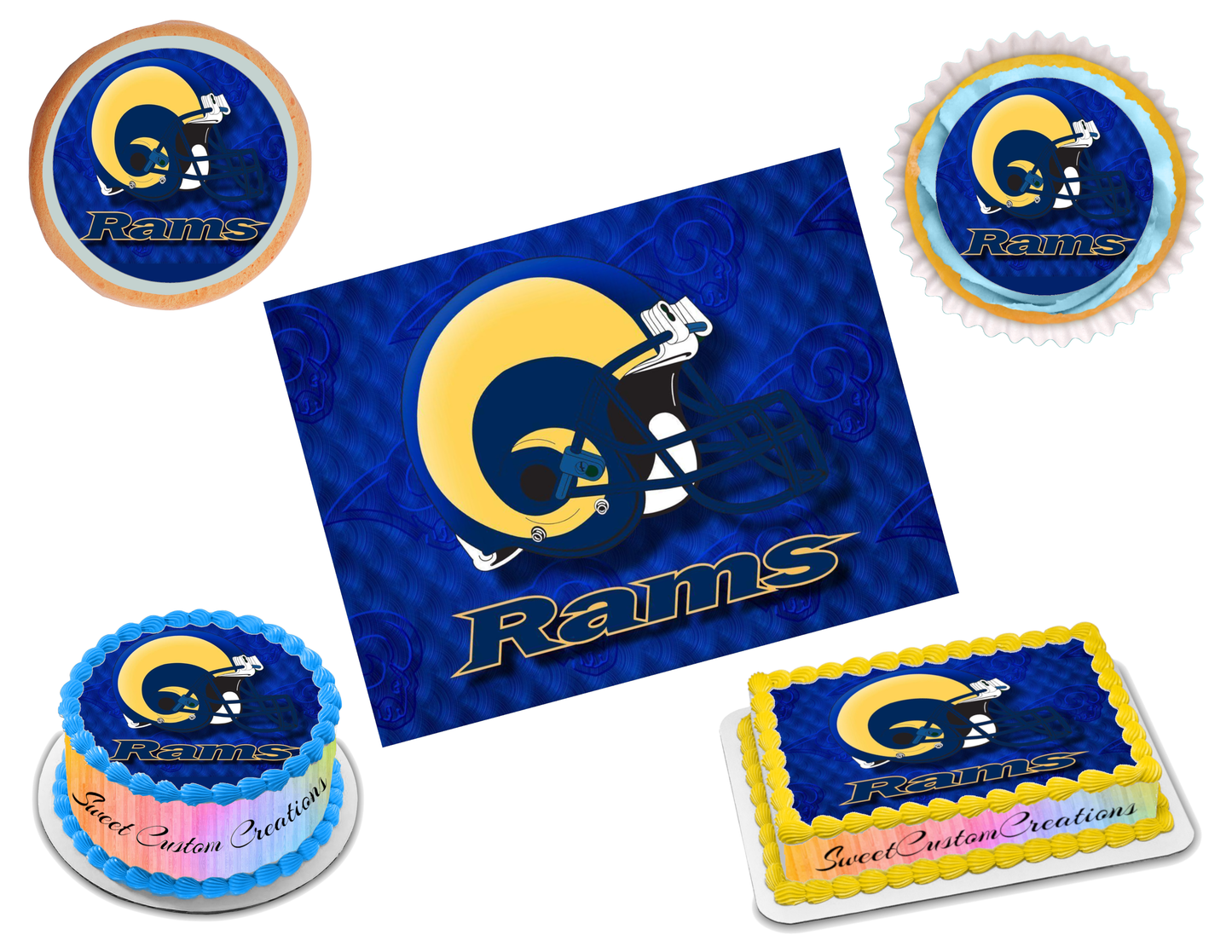 Los Angeles Rams Edible Image Frosting Sheet #5 (70+ sizes)