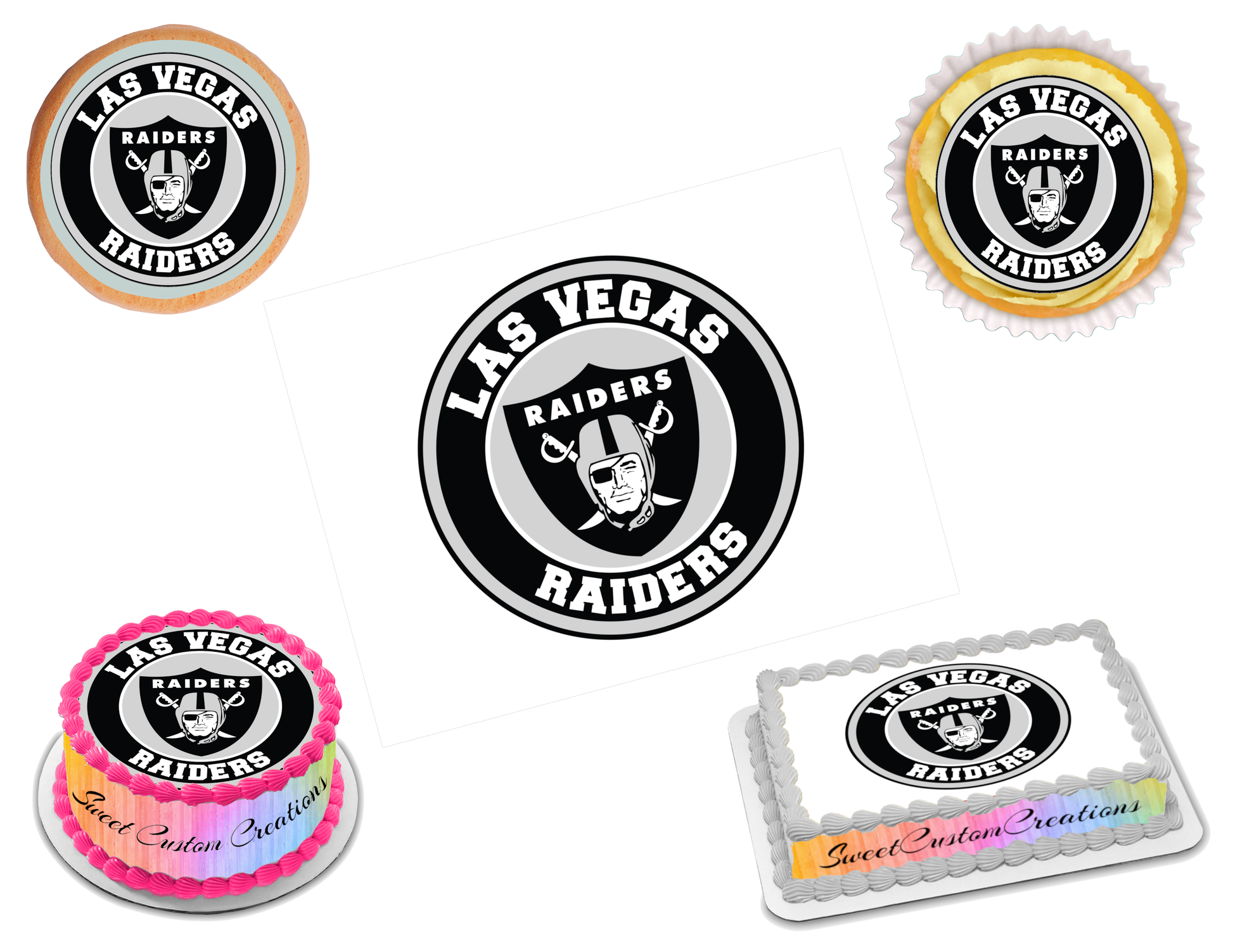 Las Vegas Raiders Edible Image Frosting Sheet #6 (70+ sizes) – Sweet Custom  Creations
