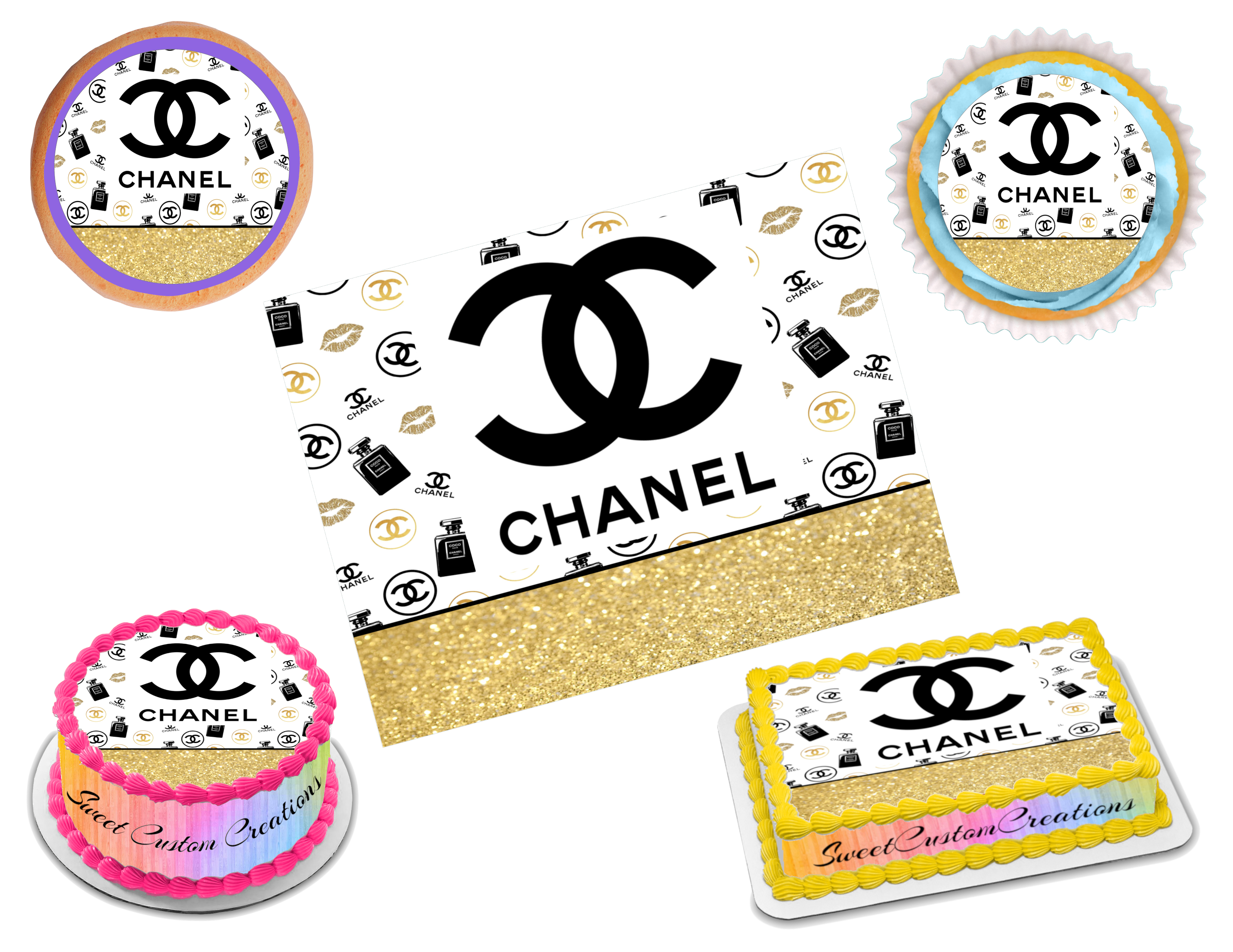 Chanel Edible Image Frosting Sheet #6 Topper (70+ sizes)