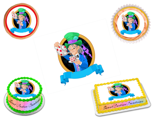Mad Hatter Edible Image Frosting Sheet #7 (70+ sizes)