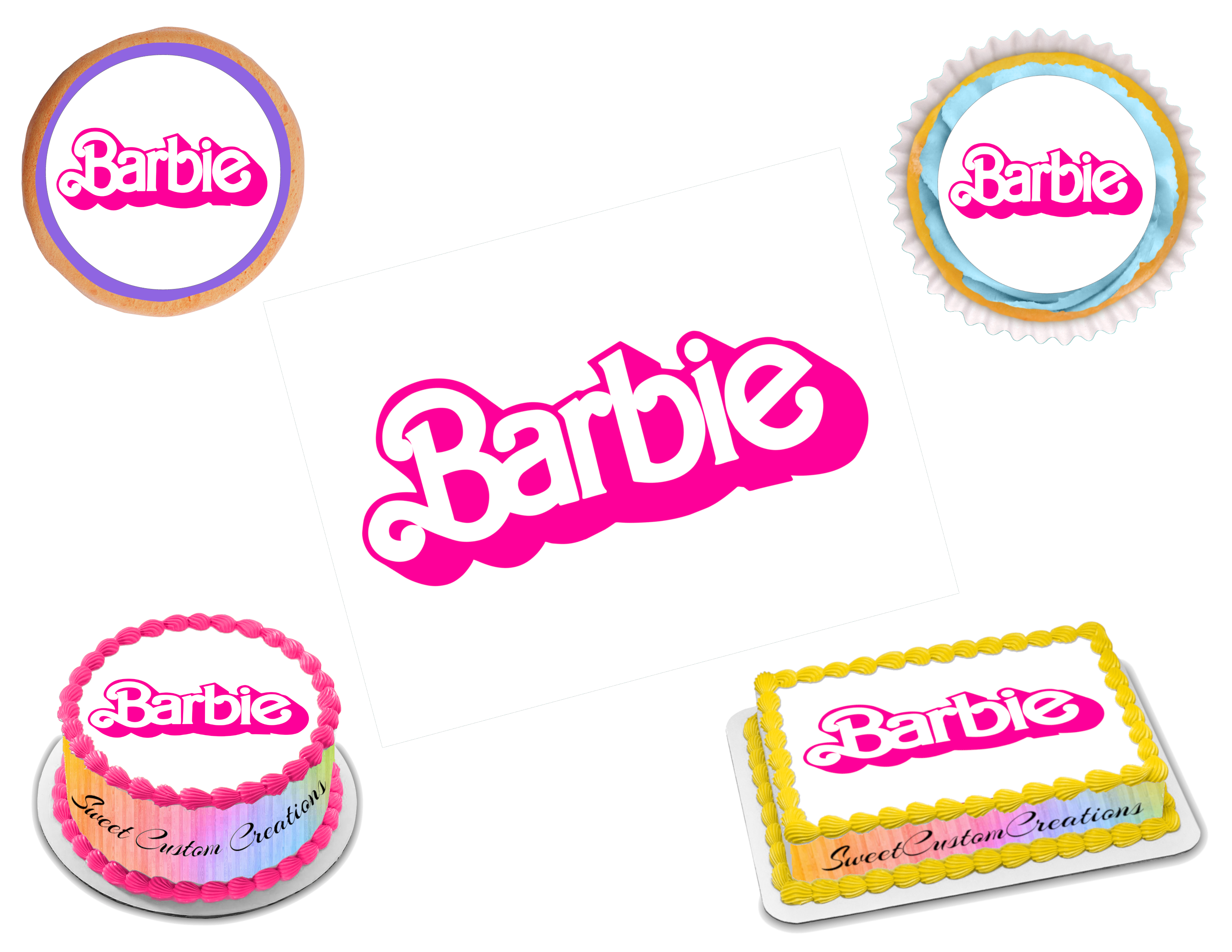 Barbie Logo Edible Image Frosting Sheet #94 Topper (80+ sizes